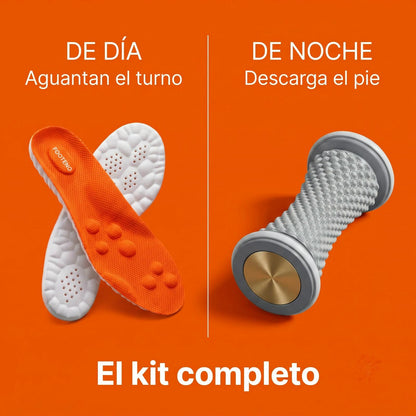 De día las plantillas aguantan el turno, de noche el rodillo descarga el pie