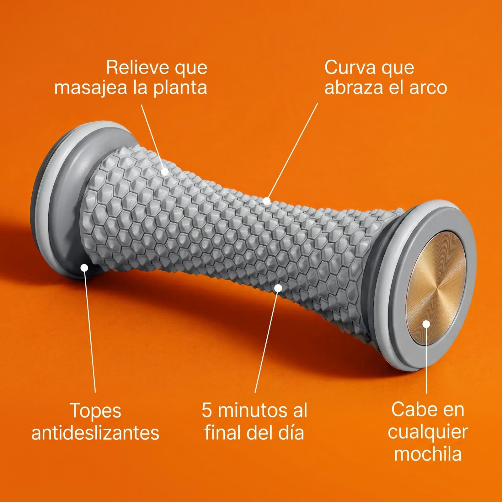 Características del rodillo de masaje Footeno